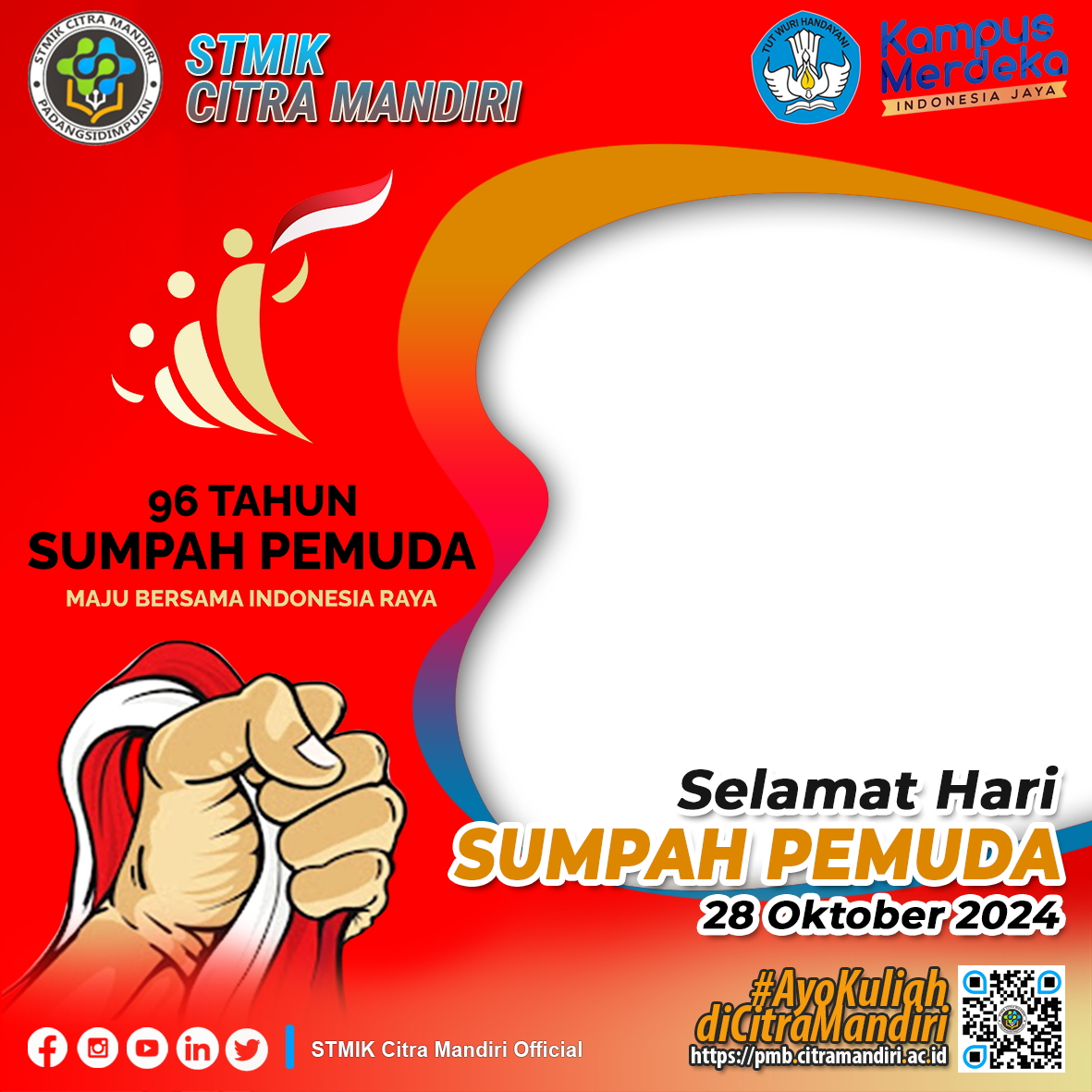 Twibon Selamat Hari Sumpah Pemuda 28 Oktober 2024